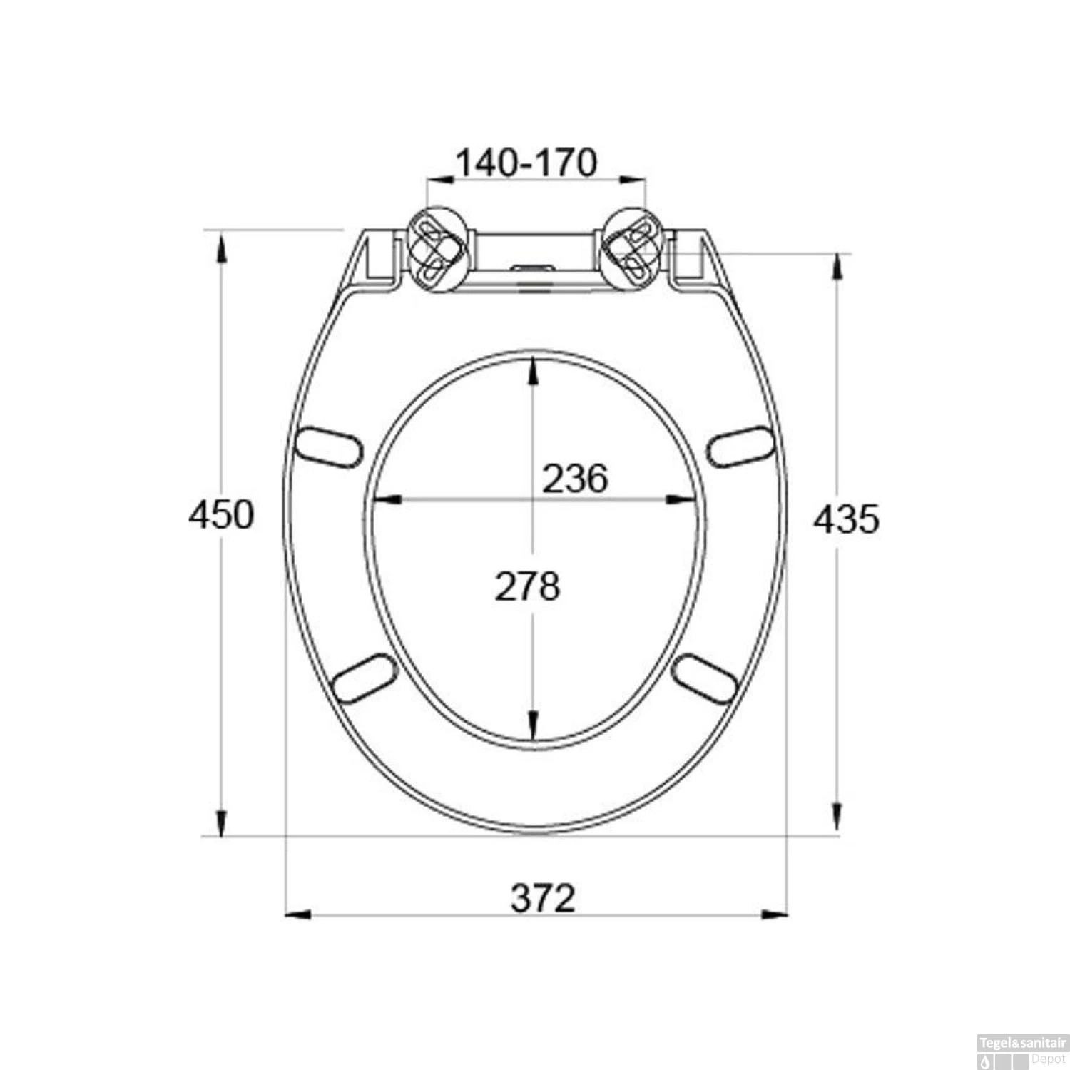 Toiletzitting Allibert Mila Afklikbaar 37,2x5,2x45 Cm Soft-Close Kunststof Antraciet 3 Toiletzitting Allibert Mila Afklikbaar 37,2x5,2x45 Cm Soft-Close Kunststof Antraciet - Afbeelding 3