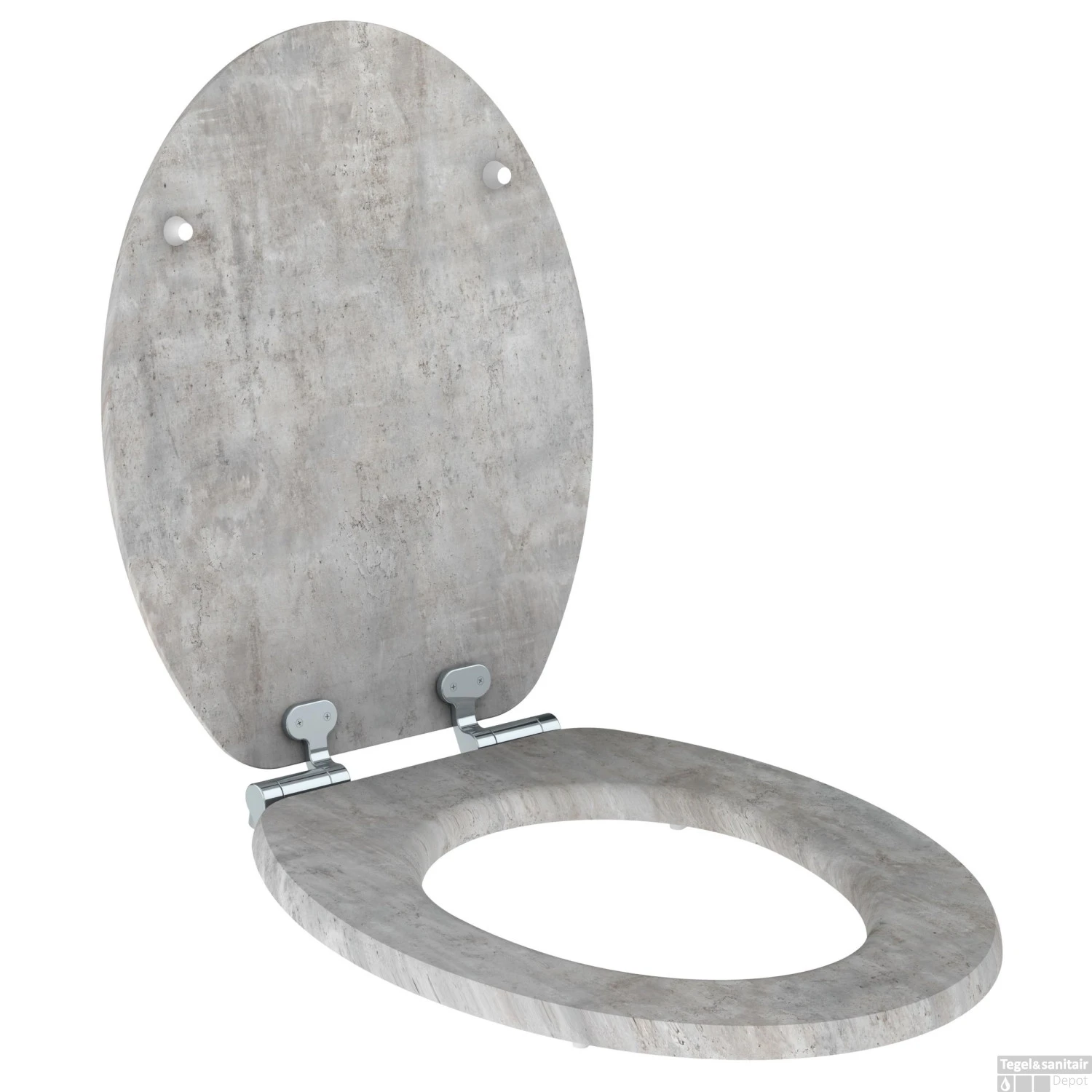 Toiletzitting Allibert Naturo 36,7x5x45 Cm Licht Beton 1 Toiletzitting Allibert Naturo 36,7x5x45 Cm Licht Beton
