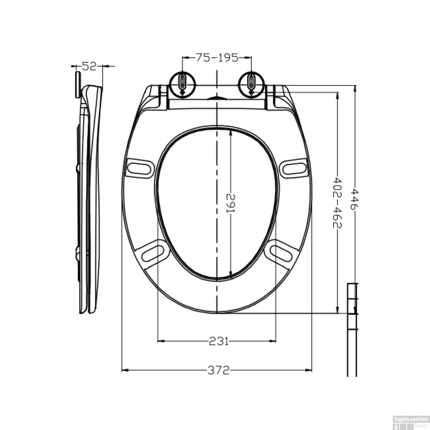 Toiletzitting Boss & Wessing Soft-Close One Touch Zitting Inclusief Deksel Mat Wit - Afbeelding 5