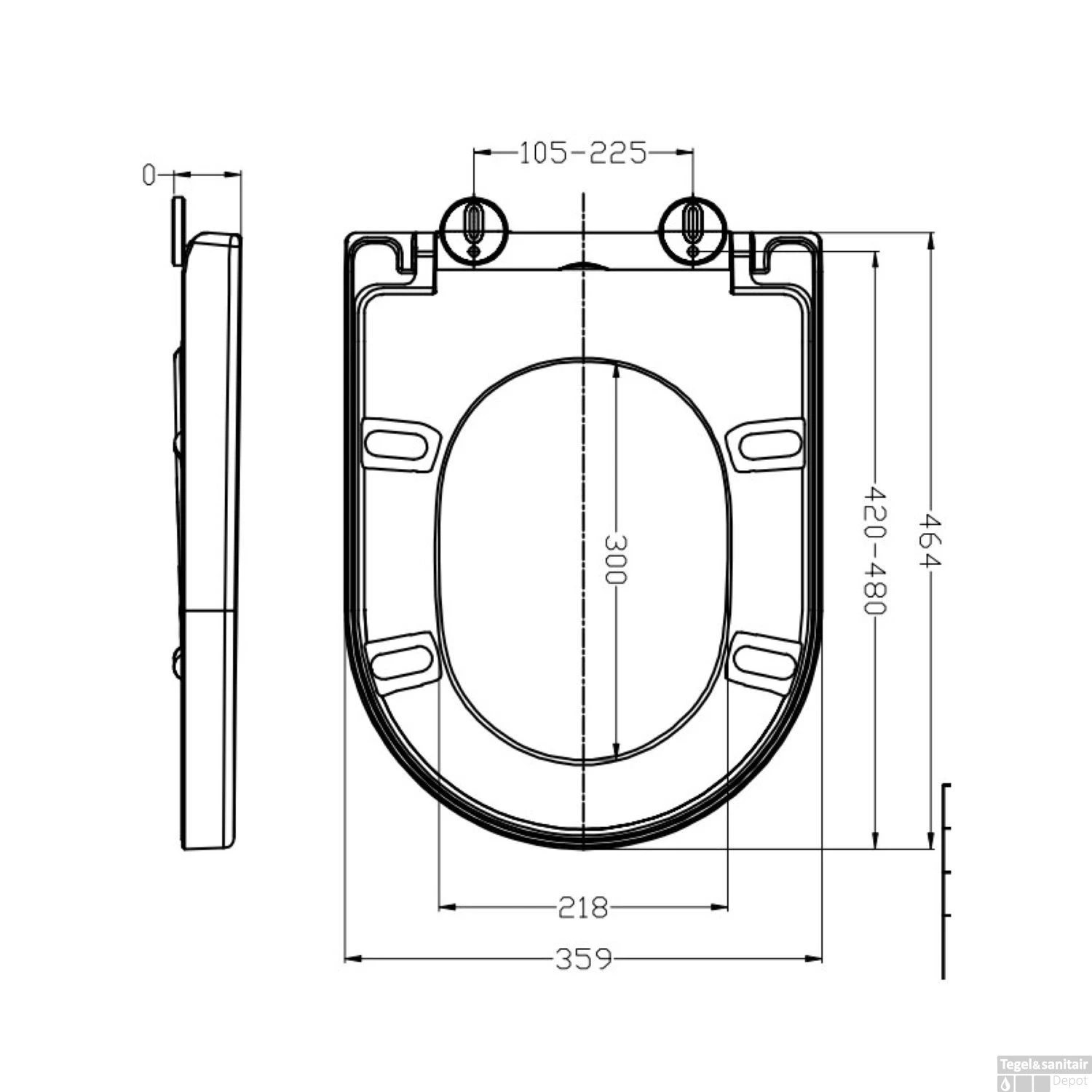 Toiletzitting Boss & Wessing Vesta Soft-close Tbv Wandcloset 52cm Mat Zwart 3 Toiletzitting Boss & Wessing Vesta Soft-close Tbv Wandcloset 52cm Mat Zwart - Afbeelding 3