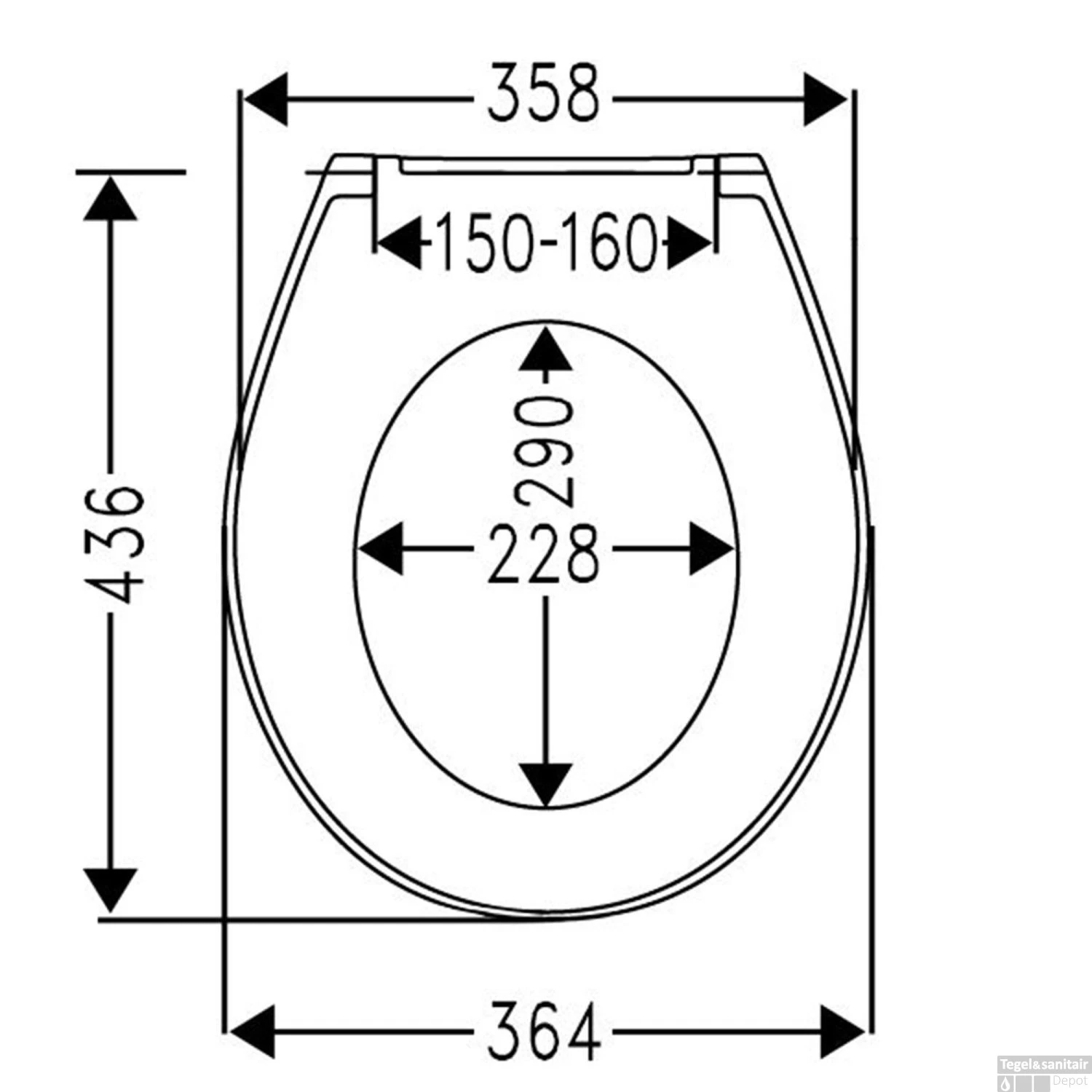 Toiletzitting Cedo Atacama Duroplast Softclose Wit 4 Toiletzitting Cedo Atacama Duroplast Softclose Wit - Afbeelding 4