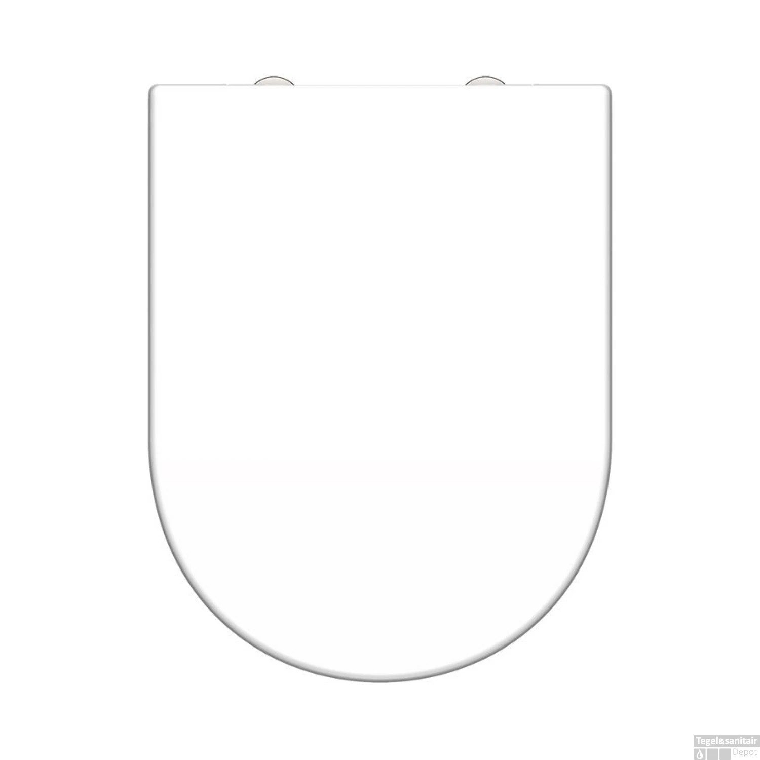 Toiletzitting Schutte White Duroplast Met Soft Close En Quick Release D-Vorm Gelakt Wit - Afbeelding 2