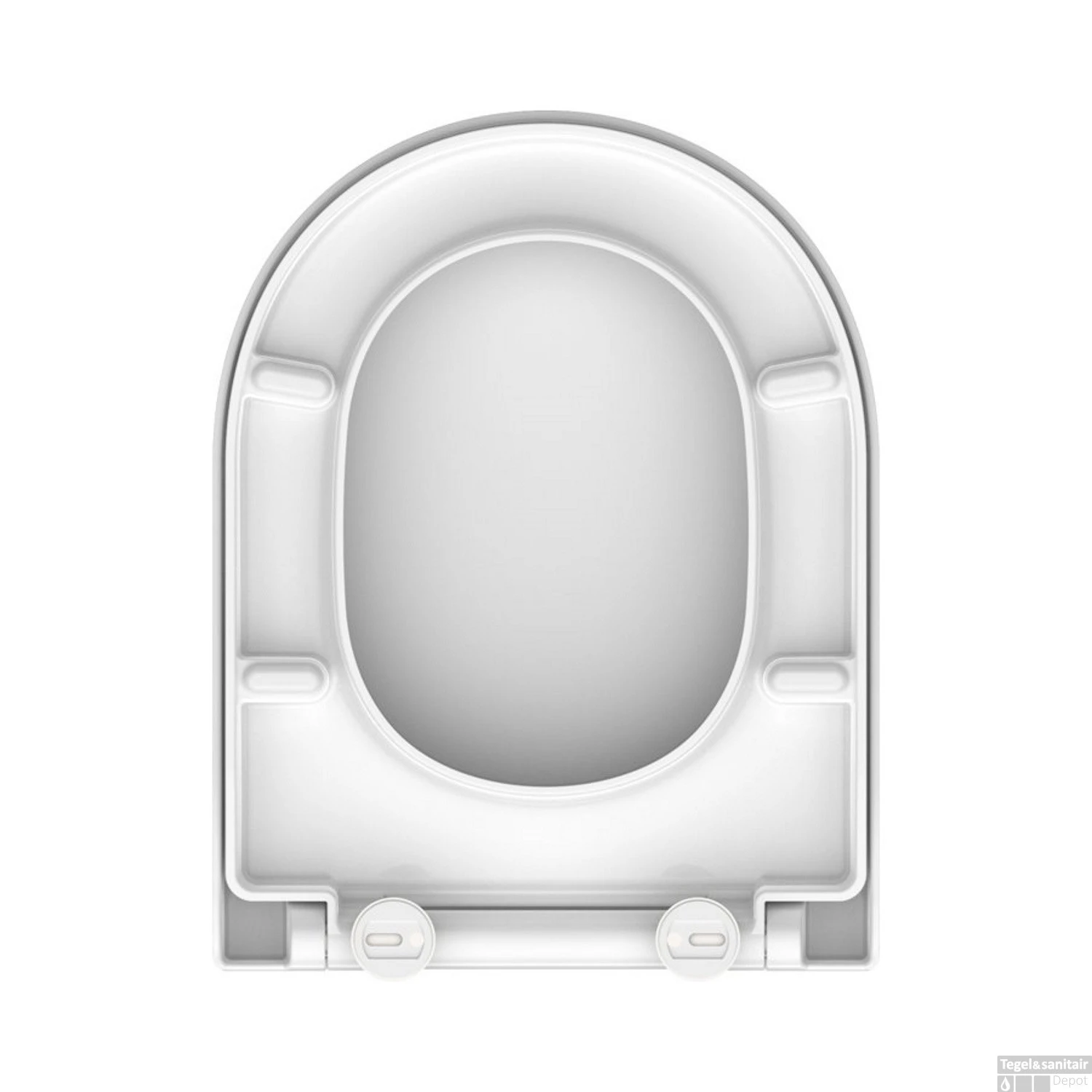 Toiletzitting Schutte White Duroplast Met Soft Close En Quick Release D-Vorm Gelakt Wit - Afbeelding 5