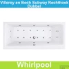Ligbad Villeroy & Boch Subway 190x90 Cm Balboa Whirlpool Systeem Dubbel