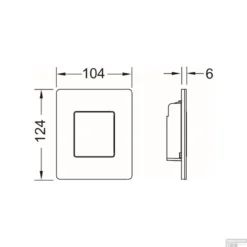 Urinoir Bedieningsplaat TECE Solid 10,4x12,4 Cm RVS Geborsteld Inclusief Cartouche En Beschermlaag -Zalig Baden Verkoopwinkel urinoir bedieningsplaat tece solid rvs geborsteld v tech1