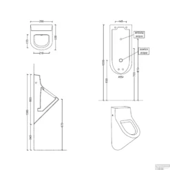Urinoir Set Salenzi Hung Achterinlaat Mat Wit Met TECE Square Drukplaat Metaal 9 Urinoir Set Salenzi Hung Achterinlaat Mat Wit Met TECE Square Drukplaat Metaal -Zalig Baden Verkoopwinkel urinoir salenzi mat wit tech