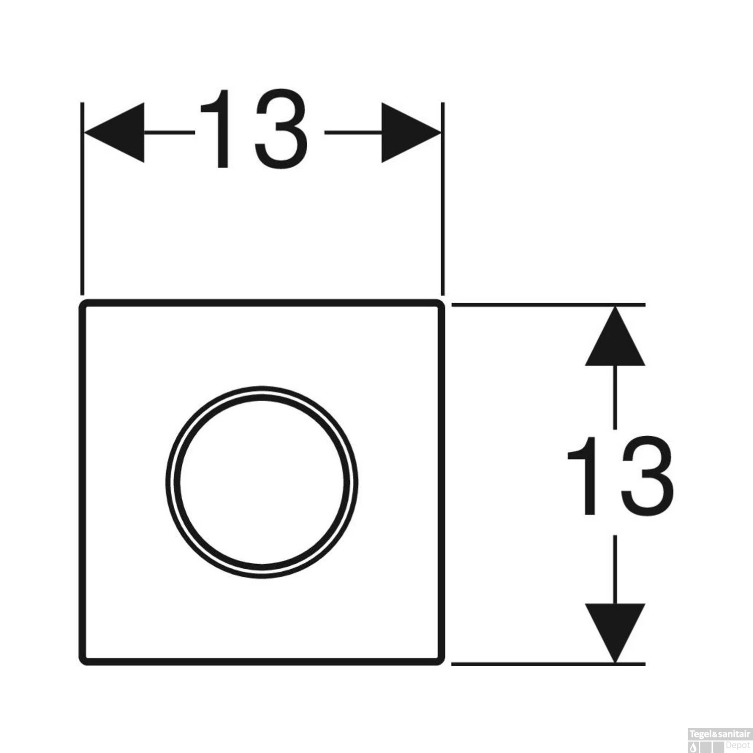 Urinoirstuursysteem Geberit Sigma 10 Pneumatische Bediening Wit/Chroom 2 Urinoirstuursysteem Geberit Sigma 10 Pneumatische Bediening Wit/Chroom - Afbeelding 2