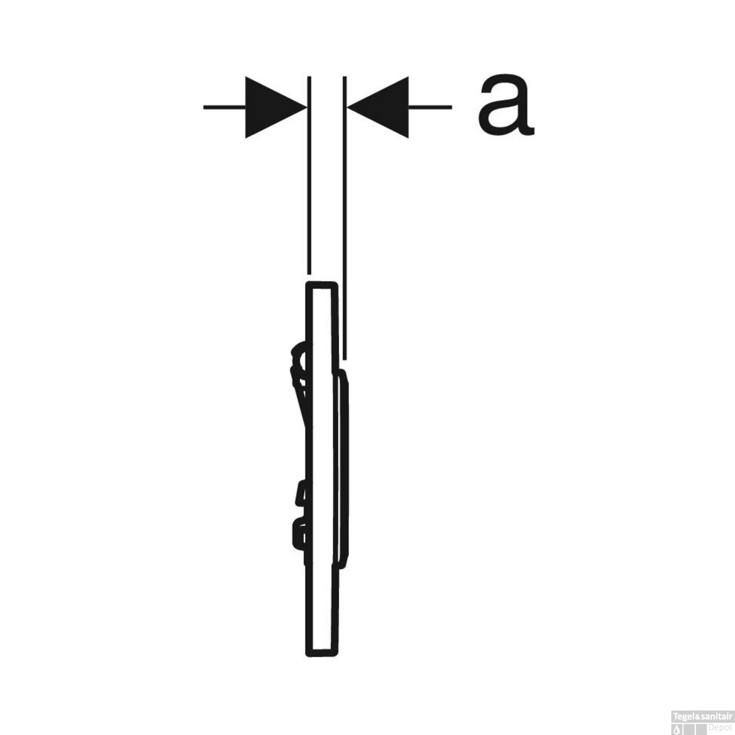 Urinoirstuursysteem Geberit Sigma 10 Pneumatische Bediening Wit/Chroom 3 Urinoirstuursysteem Geberit Sigma 10 Pneumatische Bediening Wit/Chroom - Afbeelding 3