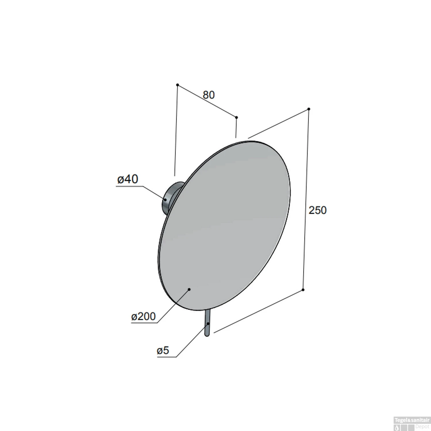 Vergrotingsspiegel Hotbath Cobber Wandmontage Draaibaar 20 Cm Geborsteld Koper PVD 2 Vergrotingsspiegel Hotbath Cobber Wandmontage Draaibaar 20 Cm Geborsteld Koper PVD - Afbeelding 2