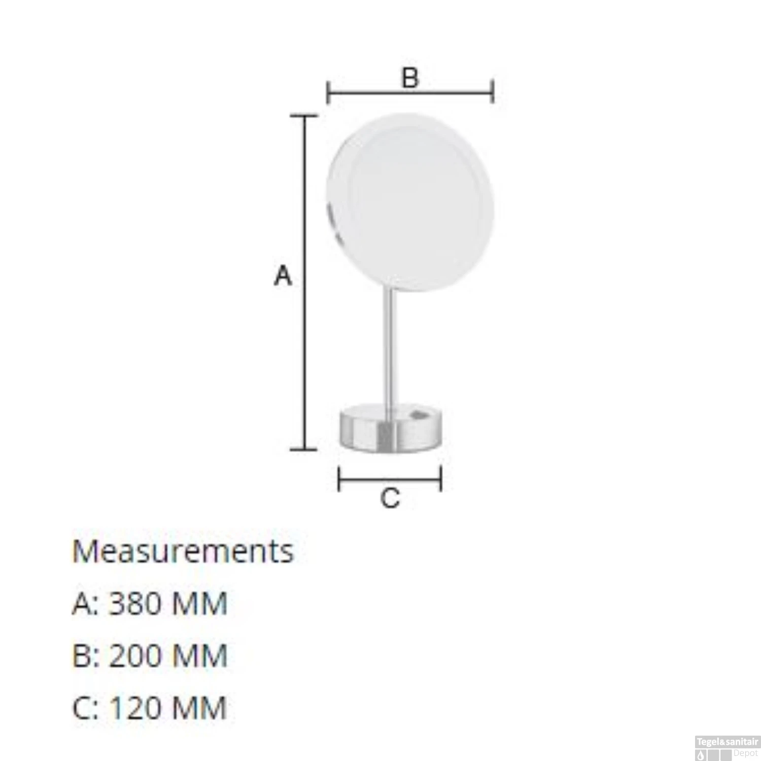 Vergrotingsspiegel Smedbo Outline Vrijstaand Met LED PMMA Dual Light Wit - Afbeelding 2