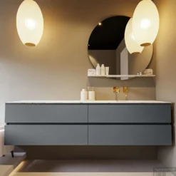 MONDIAZ VICA-DLUX 200cm Badmeubel Onderkast Plata 4 Lades. Inbouw Wastafel CLOUD Rechts Zonder Kraangat, Kleur Glace. 12 MONDIAZ VICA-DLUX 200cm Badmeubel Onderkast Plata 4 Lades. Inbouw Wastafel CLOUD Rechts Zonder Kraangat, Kleur Glace. -Zalig Baden Verkoopwinkel vica dluxe inbouw cloud glace plata front2 0063