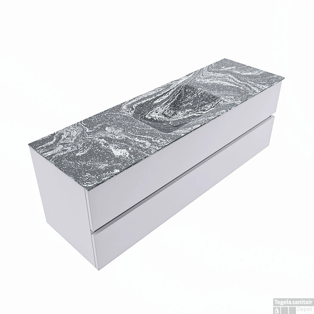 MONDIAZ VICA-DLUX 150cm Badmeubel Onderkast Cale 2 Lades. Inbouw Wastafel CLOUD Midden 1 Kraangat, Kleur Lava, En Spiegel Model SPOT 1 MONDIAZ VICA-DLUX 150cm Badmeubel Onderkast Cale 2 Lades. Inbouw Wastafel CLOUD Midden 1 Kraangat, Kleur Lava, En Spiegel Model SPOT