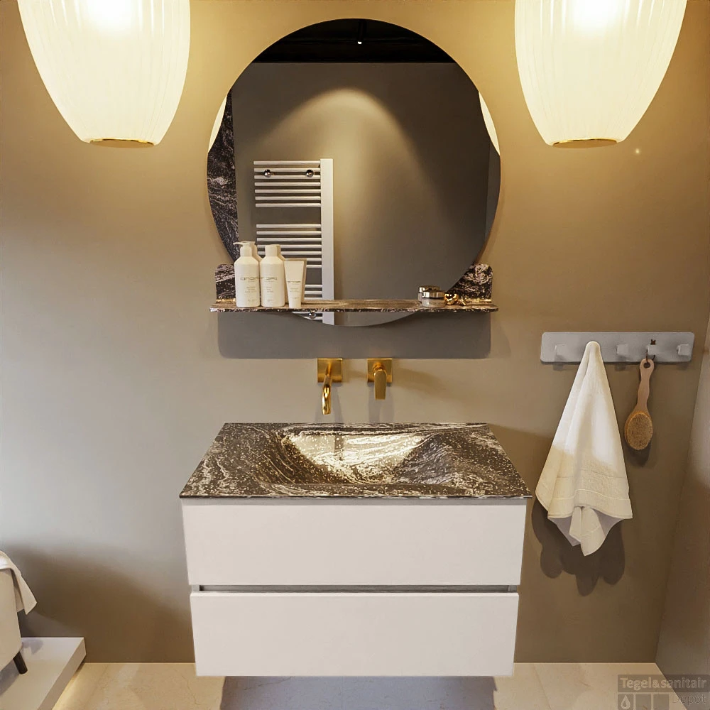 MONDIAZ VICA-DLUX 80cm Badmeubel Onderkast Linen 2 Lades. Inbouw Wastafel CLOUD Midden Zonder Kraangat, Kleur Lava. 6 MONDIAZ VICA-DLUX 80cm Badmeubel Onderkast Linen 2 Lades. Inbouw Wastafel CLOUD Midden Zonder Kraangat, Kleur Lava. - Afbeelding 6