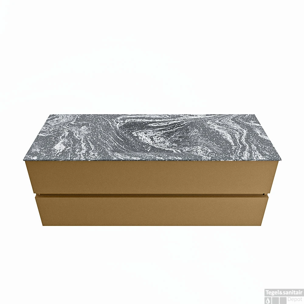 MONDIAZ VICA-DLUX 130cm Badmeubel Onderkast Oro 2 Lades. Inbouw Wastafel CLOUD Midden 1 Kraangat, Kleur Lava, En Spiegel Model SPOT 2 MONDIAZ VICA-DLUX 130cm Badmeubel Onderkast Oro 2 Lades. Inbouw Wastafel CLOUD Midden 1 Kraangat, Kleur Lava, En Spiegel Model SPOT - Afbeelding 2