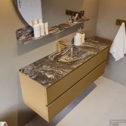 MONDIAZ VICA-DLUX 130cm Badmeubel Onderkast Oro 2 Lades. Inbouw Wastafel CLOUD Midden 1 Kraangat, Kleur Lava, En Spiegel Model SPOT 12 MONDIAZ VICA-DLUX 130cm Badmeubel Onderkast Oro 2 Lades. Inbouw Wastafel CLOUD Midden 1 Kraangat, Kleur Lava, En Spiegel Model SPOT -Zalig Baden Verkoopwinkel vica dluxe inbouw cloud lava oro side2 0032 13132514389719