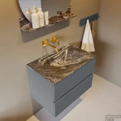 MONDIAZ VICA-DLUX 70cm Badmeubel Onderkast Plata 2 Lades. Inbouw Wastafel CLOUD Midden Zonder Kraangat, Kleur Lava, En Spiegel Model SPOT 12 MONDIAZ VICA-DLUX 70cm Badmeubel Onderkast Plata 2 Lades. Inbouw Wastafel CLOUD Midden Zonder Kraangat, Kleur Lava, En Spiegel Model SPOT -Zalig Baden Verkoopwinkel vica dluxe inbouw cloud lava plata side2 0002 13132514389830