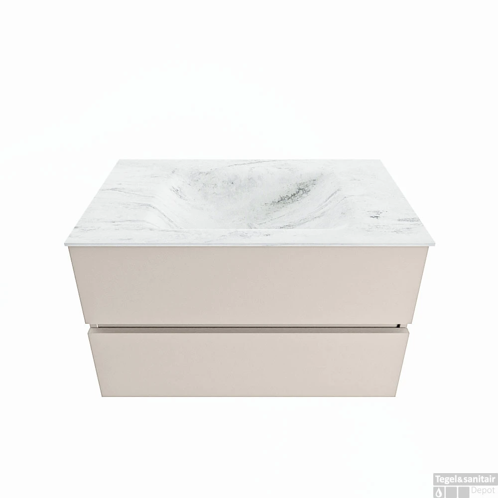 MONDIAZ VICA-DLUX 80cm Badmeubel Onderkast Linen 2 Lades. Inbouw Wastafel CLOUD Midden 1 Kraangat, Kleur Opalo, En Spiegel Model SPOT 2 MONDIAZ VICA-DLUX 80cm Badmeubel Onderkast Linen 2 Lades. Inbouw Wastafel CLOUD Midden 1 Kraangat, Kleur Opalo, En Spiegel Model SPOT - Afbeelding 2