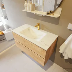 MONDIAZ VICA-DLUX 90cm Badmeubel Onderkast Washed Oak 2 Lades. Inbouw Wastafel CLOUD Midden 1 Kraangat, Kleur Opalo, En Spiegel Model SPOT 11 MONDIAZ VICA-DLUX 90cm Badmeubel Onderkast Washed Oak 2 Lades. Inbouw Wastafel CLOUD Midden 1 Kraangat, Kleur Opalo, En Spiegel Model SPOT -Zalig Baden Verkoopwinkel vica dluxe inbouw cloud opalo washed oak side1 0007 13132514378528