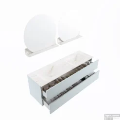 MONDIAZ VICA-DLUX 150cm Badmeubel Onderkast Clay 2 Lades. Inbouw Wastafel CLOUD Dubbel 2 Kraangaten, Kleur Ostra, En Spiegel Model SPOT 11 MONDIAZ VICA-DLUX 150cm Badmeubel Onderkast Clay 2 Lades. Inbouw Wastafel CLOUD Dubbel 2 Kraangaten, Kleur Ostra, En Spiegel Model SPOT -Zalig Baden Verkoopwinkel vica dluxe inbouw cloud ostra clay sp google 3 0043