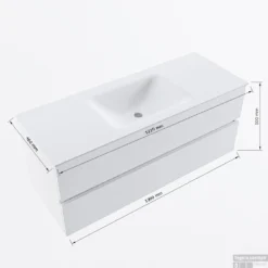 MONDIAZ VICA 120cm Badmeubel Onderkast Jeans 2 Lades. Wastafel CLOUD Midden Zonder Kraangat, Kleur Talc Met Spiegel LED. 15 MONDIAZ VICA 120cm Badmeubel Onderkast Jeans 2 Lades. Wastafel CLOUD Midden Zonder Kraangat, Kleur Talc Met Spiegel LED. -Zalig Baden Verkoopwinkel vicadluxe120cmcentermaattekening 8151264472391 3