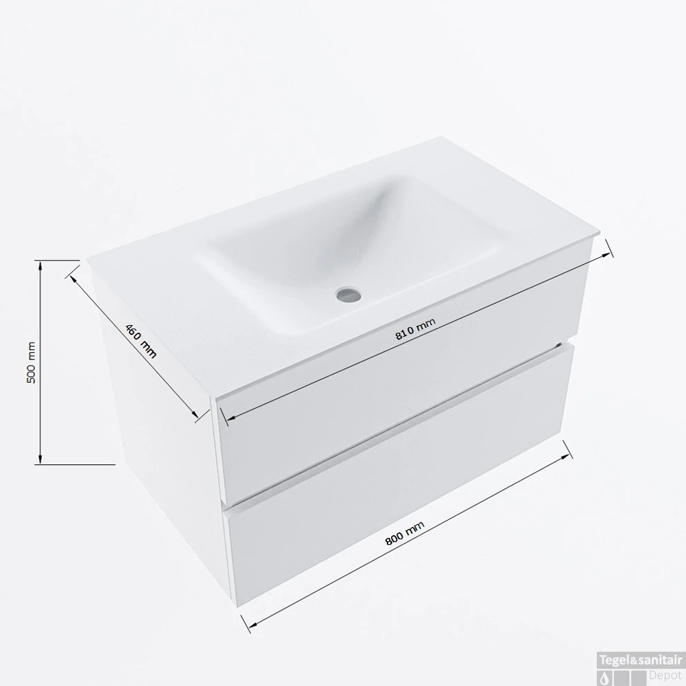 MONDIAZ VICA-DLUX 80cm Badmeubel Onderkast Linen 2 Lades. Inbouw Wastafel CLOUD Midden 1 Kraangat, Kleur Opalo, En Spiegel Model SPOT 9 MONDIAZ VICA-DLUX 80cm Badmeubel Onderkast Linen 2 Lades. Inbouw Wastafel CLOUD Midden 1 Kraangat, Kleur Opalo, En Spiegel Model SPOT - Afbeelding 9