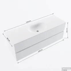 MONDIAZ VICA 140cm Badmeubel Onderkast Plata 2 Lades. Wastafel MOON Midden Zonder Kraangat, Kleur Talc. 13 MONDIAZ VICA 140cm Badmeubel Onderkast Plata 2 Lades. Wastafel MOON Midden Zonder Kraangat, Kleur Talc. -Zalig Baden Verkoopwinkel vicamoon140midden2maattekening 12526264452287