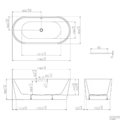 Vrijstaand Acryl Ligbad Libero 178 X 80 Cm Mat Wit 9 Vrijstaand Acryl Ligbad Libero 178 X 80 Cm Mat Wit -Zalig Baden Verkoopwinkel vrijstaand acryl ligbad libero 178 x 80 cm mat wit tech