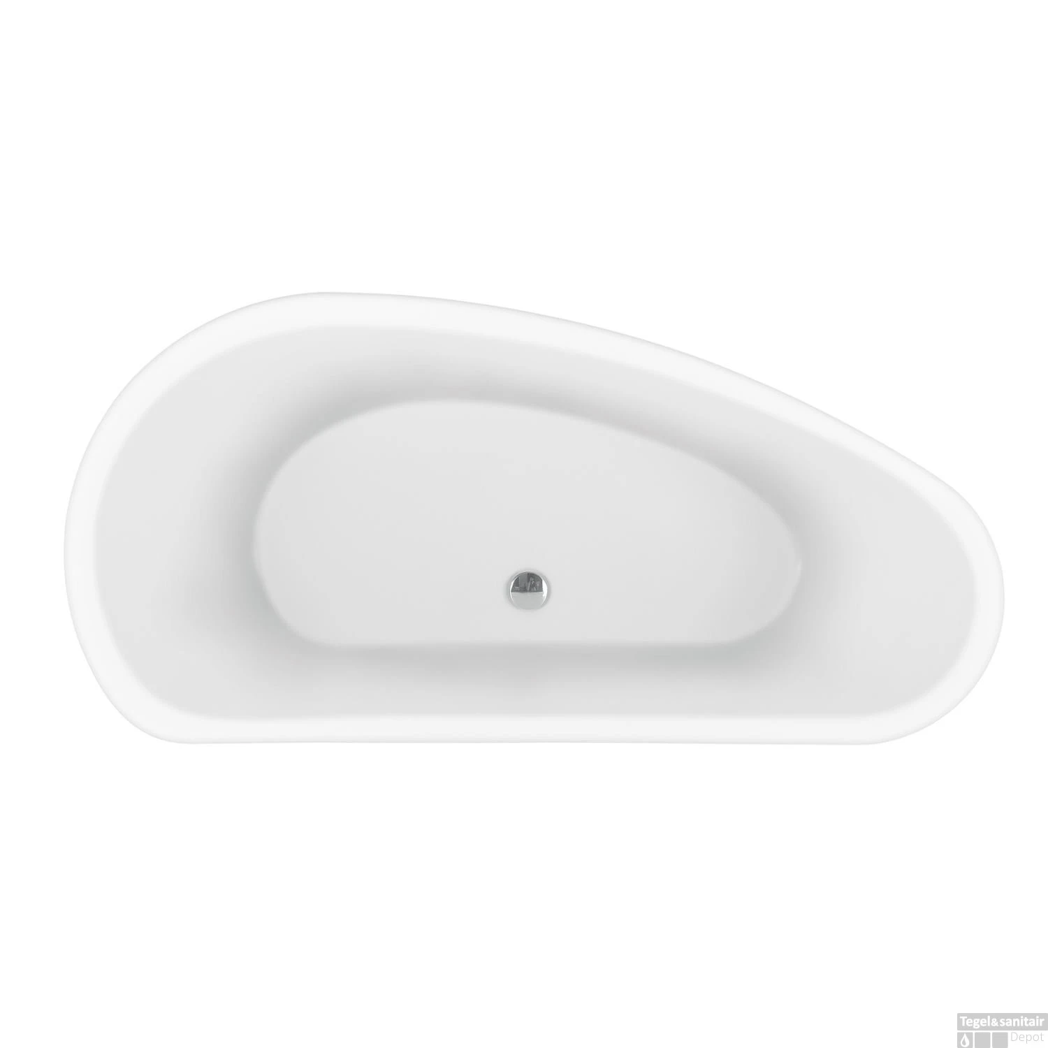 Vrijstaand Bad Best-Design Monday 170x78x60 Cm Druppel Vorm Mat Wit 2 Vrijstaand Bad Best-Design Monday 170x78x60 Cm Druppel Vorm Mat Wit - Afbeelding 2