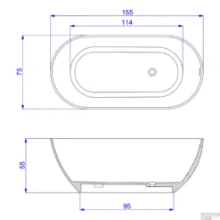 Vrijstaand Bad Arcqua Cusco Cast Marble 155x75x55 Cm Mat Zwart 5 Vrijstaand Bad Arcqua Cusco Cast Marble 155x75x55 Cm Mat Zwart -Zalig Baden Verkoopwinkel vrijstaand bad bws cusco cast marble 155x75x55 cm mat zwart tec