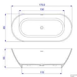 Vrijstaand Bad Arcqua Cusco Cast Marble 175x85x55 Cm Mat Wit 7 Vrijstaand Bad Arcqua Cusco Cast Marble 175x85x55 Cm Mat Wit -Zalig Baden Verkoopwinkel vrijstaand bad bws cusco cast marble 175x85x55 cm mat wit tec