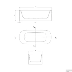 Vrijstaand Bad Crosstone Solid Surface 180x82x54 Cm Mat Wit -Zalig Baden Verkoopwinkel vrijstaand bad bws solid surface 180x82x54 cm mat wit ctwl3900 tech