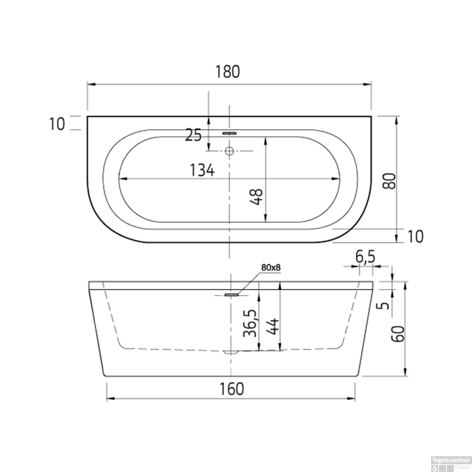 Half Vrijstaand Hoekbad Xenz Charley Rechts 180x80x60 Cm Acryl Edelweiss Mat (met Gleuf Overloop) 3 Half Vrijstaand Hoekbad Xenz Charley Rechts 180x80x60 Cm Acryl Edelweiss Mat (met Gleuf Overloop) - Afbeelding 3