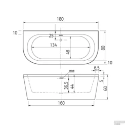 Half Vrijstaand Hoekbad Xenz Charley Links 180x80x60 Cm Acryl Hoogglans Zwart (met Gleuf Overloop) 7 Half Vrijstaand Hoekbad Xenz Charley Links 180x80x60 Cm Acryl Hoogglans Zwart (met Gleuf Overloop) -Zalig Baden Verkoopwinkel vrijstaand bad charley 180x80.jpg tech 1 8