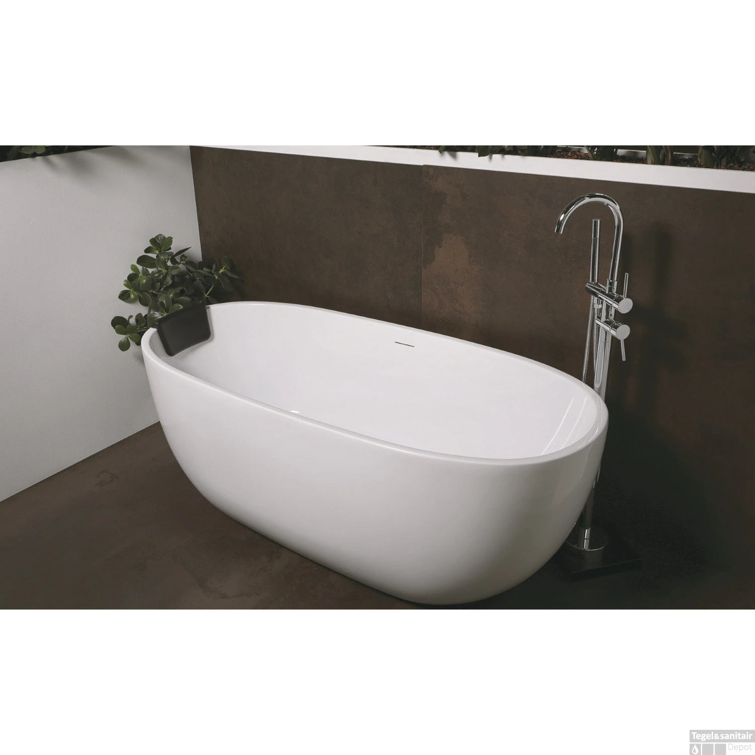 Vrijstaand Bad Luca Sanitair Primo 170x78x60cm Acryl Glans Wit 3 Vrijstaand Bad Luca Sanitair Primo 170x78x60cm Acryl Glans Wit - Afbeelding 3