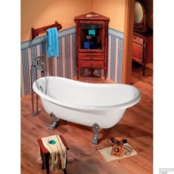 Vrijstaand Bad Sapho Charleston 188x80x71 Cm Wit Met Leeuwenpoten Chroom -Zalig Baden Verkoopwinkel vrijstaand bad sapho charleston 188x80x71 cm wit met leeuwenpoten chroom 1