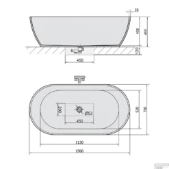 Vrijstaand Bad Sapho Reduta Gegoten Marmer 150x75x46 Cm Wit -Zalig Baden Verkoopwinkel vrijstaand bad sapho reduta gegoten marmer 150x75x46 cm wit sph72843 tech