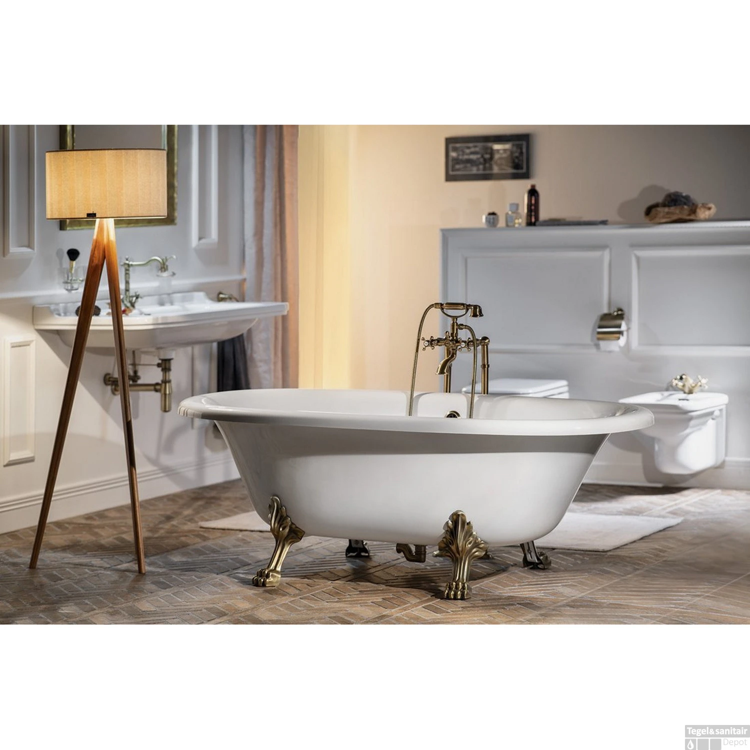 Vrijstaand Bad Sapho Regata 175x85x61 Cm Wit Met Leeuwenpoten Brons 1 Vrijstaand Bad Sapho Regata 175x85x61 Cm Wit Met Leeuwenpoten Brons