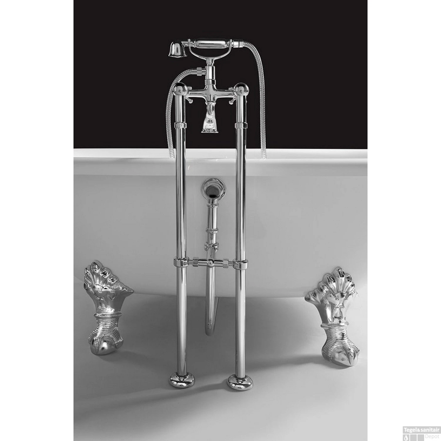 Vrijstaand Bad Sapho Regata 175x85x61 Cm Wit Met Leeuwenpoten Chroom 3 Vrijstaand Bad Sapho Regata 175x85x61 Cm Wit Met Leeuwenpoten Chroom - Afbeelding 3