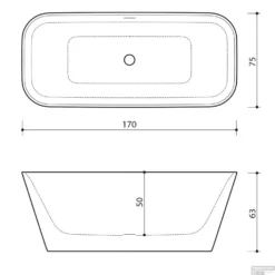 Vrijstaand Bad Xenz Cristiano 170x75x63 Cm Solid Surface Wit -Zalig Baden Verkoopwinkel vrijstaand bad xenz cristiano 170x75x63 cm solid surface wit tech
