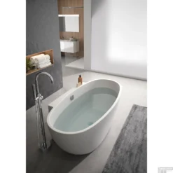 Vrijstaand Ligbad Allibert Asara 165x80x58 Cm Ovaal Mat Wit -Zalig Baden Verkoopwinkel vrijstaand ligbad allibert asara 165x80x58 cm ovaal mat wit sfeer2