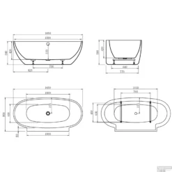 Vrijstaand Ligbad Allibert Asara 165x80x58 Cm Ovaal Mat Wit -Zalig Baden Verkoopwinkel vrijstaand ligbad allibert asara 165x80x58 cm ovaal mat wit tec