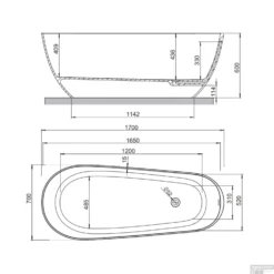 Vrijstaand Ligbad Allibert Galena 170x70x60 Cm Langwerpig Mat Wit -Zalig Baden Verkoopwinkel vrijstaand ligbad allibert galena 170x70x60 cm langwerpig mat wit tec