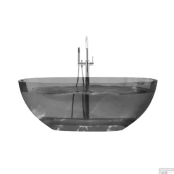 Vrijstaand Ligbad Best Design 170x78x56 Cm Resin Transparant Zwart