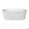 Vrijstaand Ligbad Best Design Bianco Marble 179x85x60cm Mat Marmerlook Wit Incl. Waste