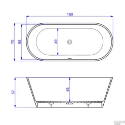 Vrijstaand Ligbad Arcqua Pinto 160x70x57 Cm Glans Wit 5 Vrijstaand Ligbad Arcqua Pinto 160x70x57 Cm Glans Wit -Zalig Baden Verkoopwinkel vrijstaand ligbad bws pinto 160x70x57 cm glans wit tec
