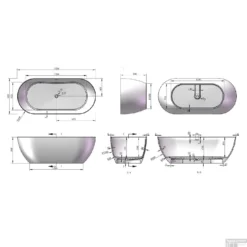 Vrijstaand Ligbad Luca Sanitair Vasca 175x80x58 Cm Mineraal Marmer Glans Wit (inclusief Afvoer En Sifon) 5 Vrijstaand Ligbad Luca Sanitair Vasca 175x80x58 Cm Mineraal Marmer Glans Wit (inclusief Afvoer En Sifon) -Zalig Baden Verkoopwinkel vrijstaand ligbad luca sanitair vasca 175x80x58 cm mineraal marmer glans wit tech