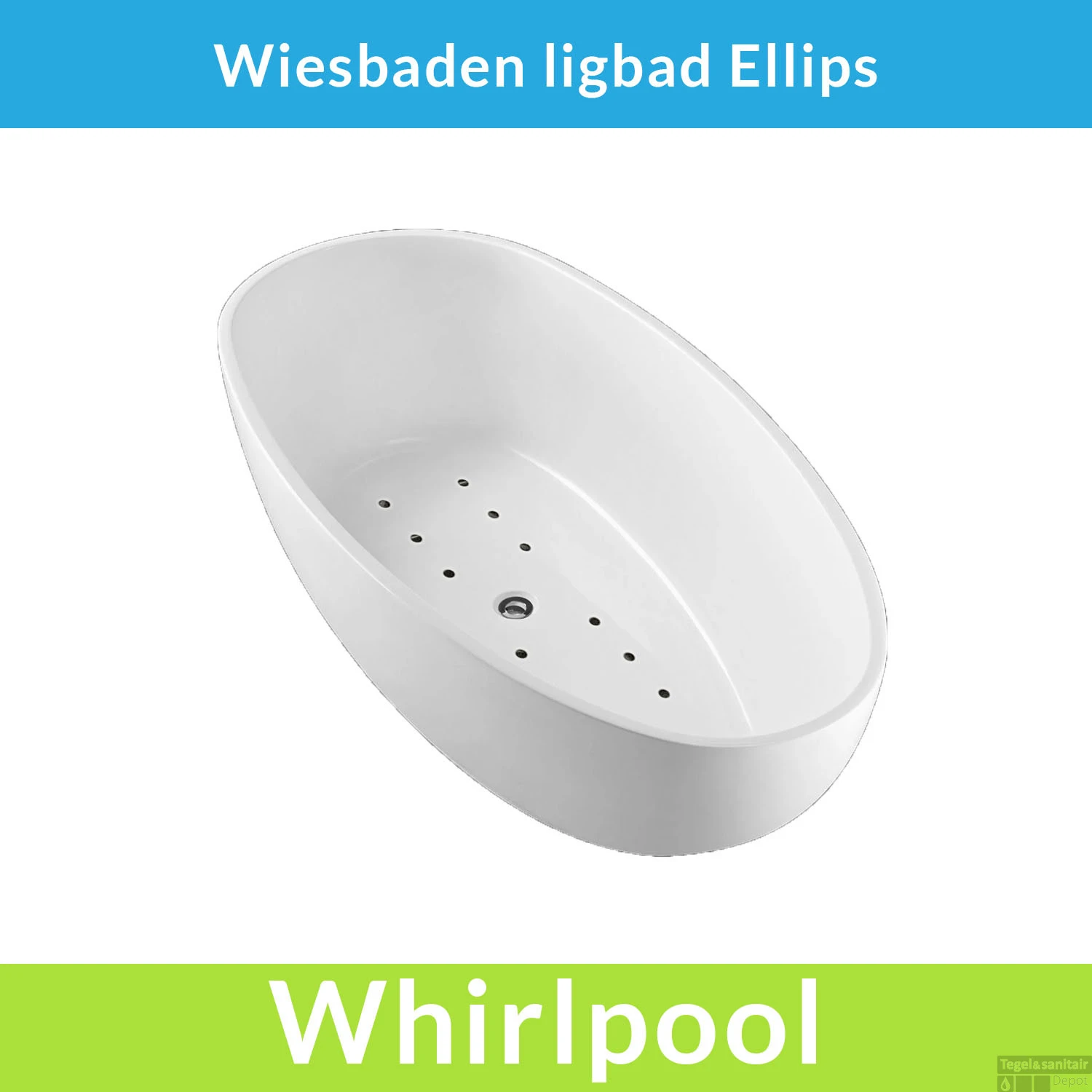 Vrijstaande Whirlpool Wiesbaden Ellips 180x90x58 Cm Luchtsysteem Met Gunmetal Jets Wit 1 Vrijstaande Whirlpool Wiesbaden Ellips 180x90x58 Cm Luchtsysteem Met Gunmetal Jets Wit