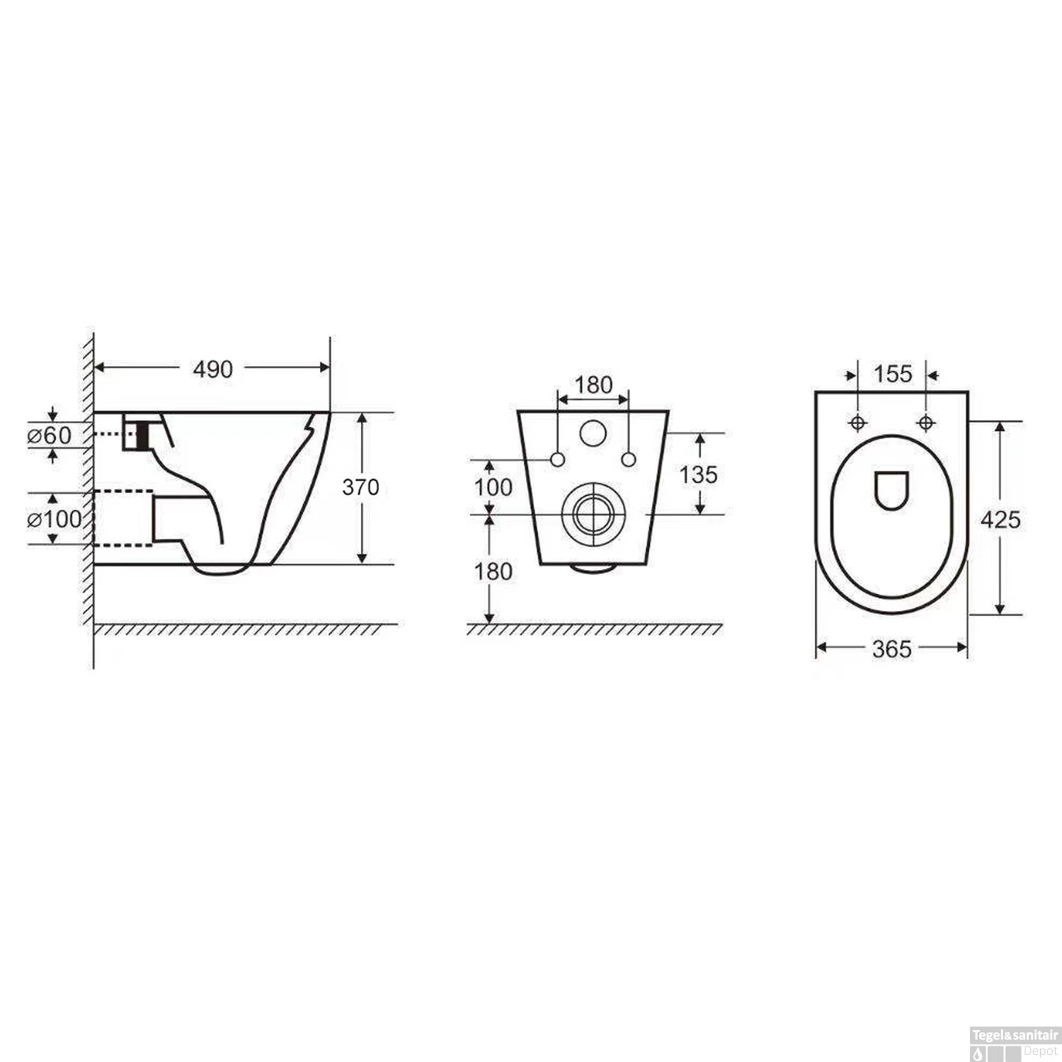 Wandcloset Best Design Morrano Rimfree Blinde Bevestiging Incl Zitting Mat Donkerblauw - Afbeelding 2