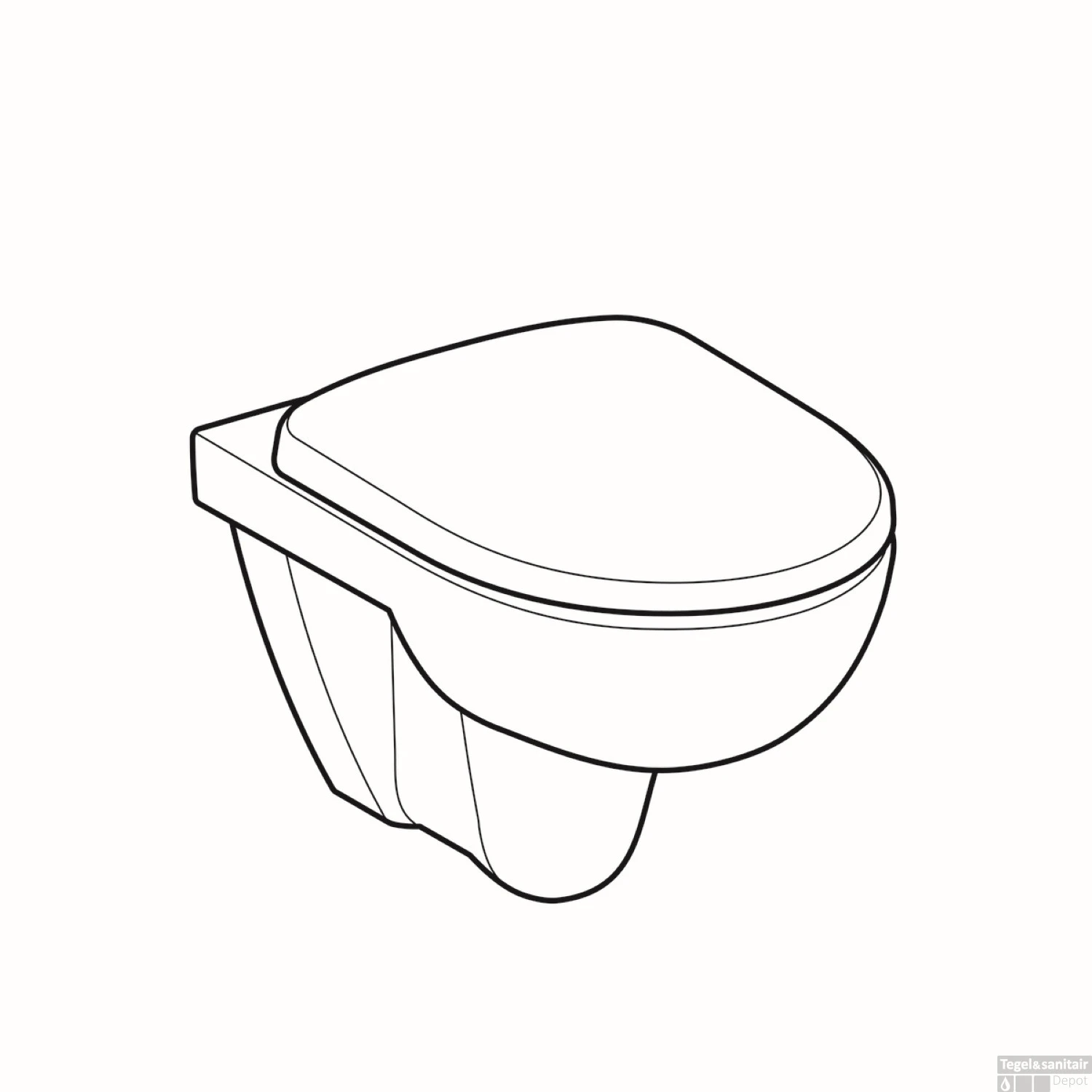 Wandcloset Geberit 280 WC-pack Diepspoel Met Zitting Wit 3 Wandcloset Geberit 280 WC-pack Diepspoel Met Zitting Wit - Afbeelding 3