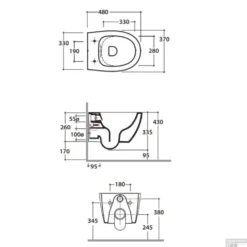 Wandcloset Globo 4 ALL 48x37 Cm Rimless Wit (Exl. Zitting) -Zalig Baden Verkoopwinkel wandcloset globo 4 all 48x37 cm rimless wit tech